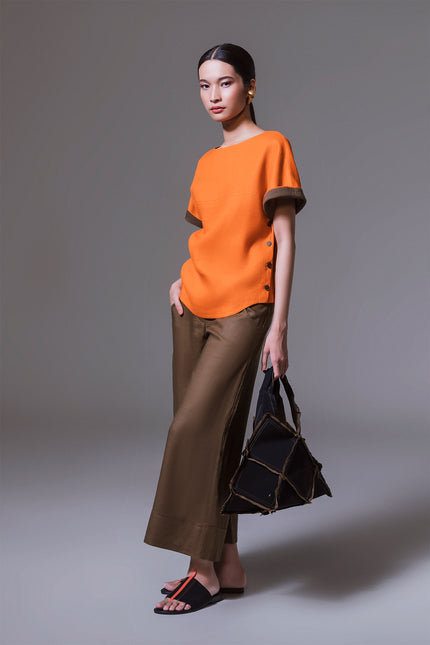 Kiho - Raglan Sleeves Linen Top