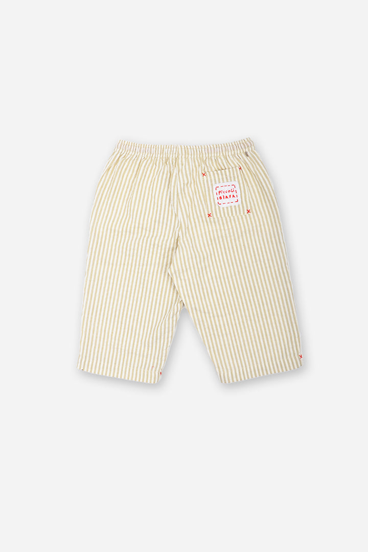 Come Play with Me - Textured cotton stripe pants