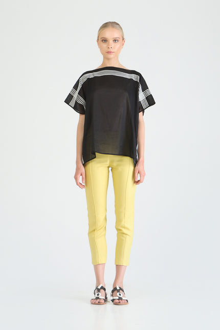 Harriet - Square Tunic with Ribbon Appliqué