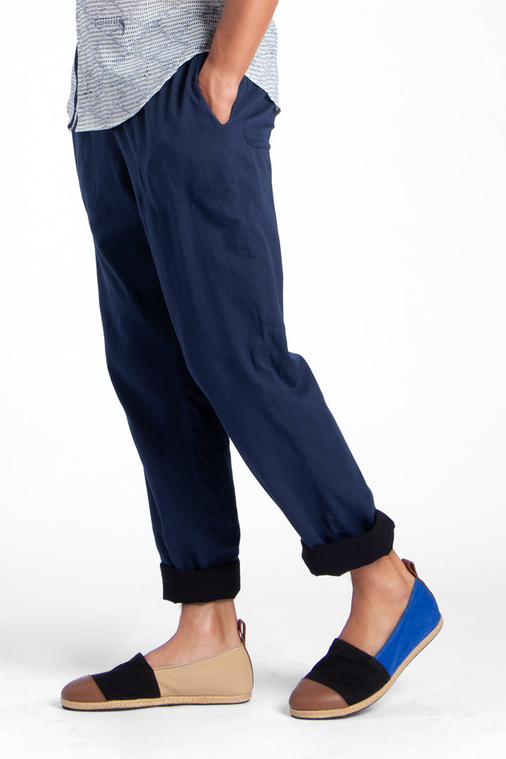 Remo - Reversible cotton trousers