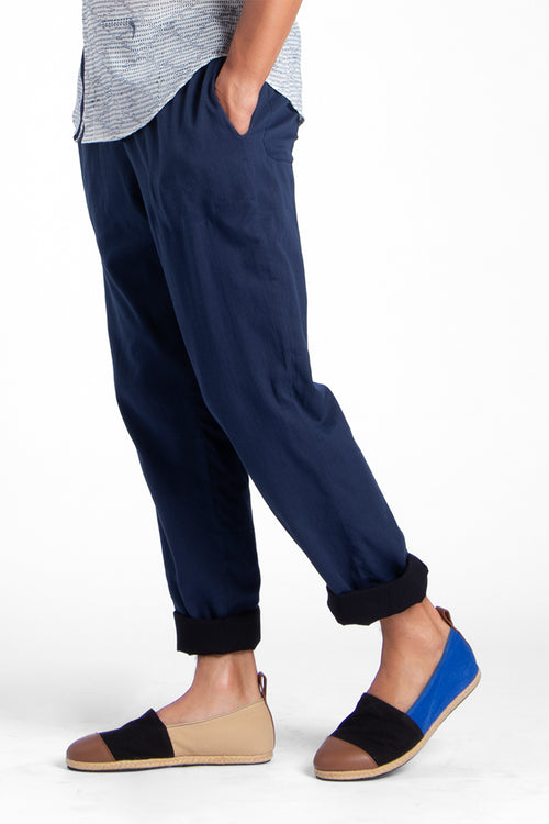 Remo - Reversible cotton trousers