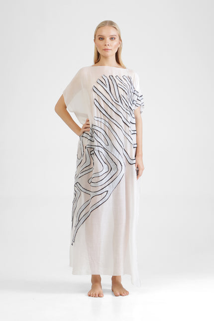 Fifi - Kaftan with Double Appliqué Graphic