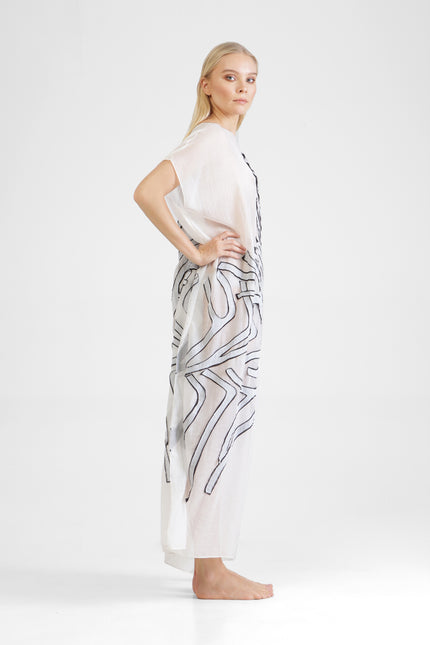 Fifi - Kaftan with Double Appliqué Graphic