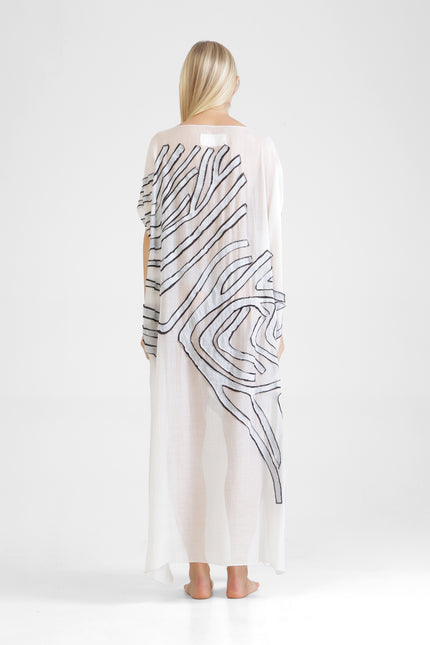 Fifi - Kaftan with Double Appliqué Graphic