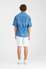 Koda - Diamond star block printed camp shirt