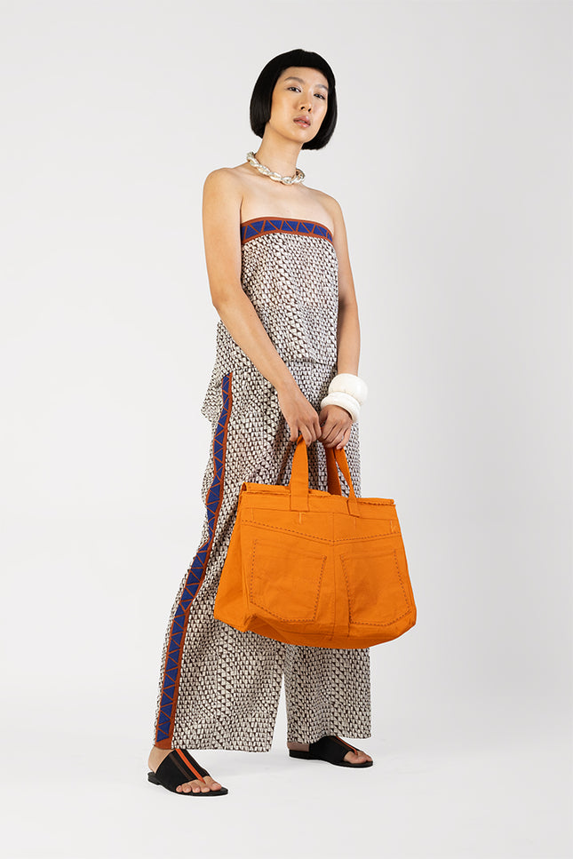 Kaimana - Triangle Appliqué Tie Back Top