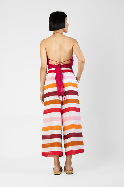Keiwa - Stripes Printed Drawstring Pants