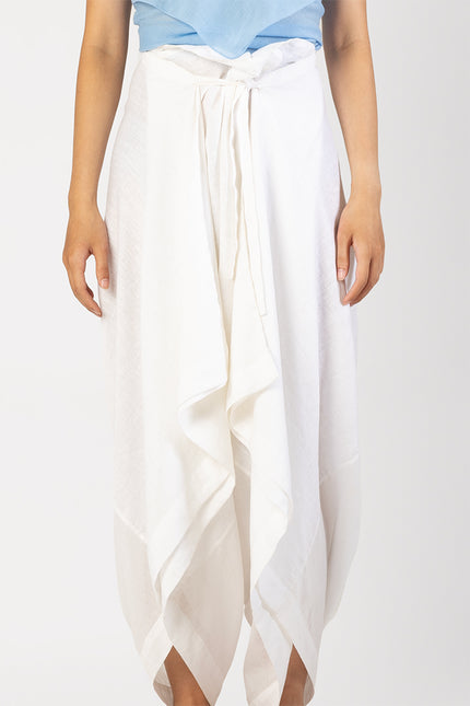 Wonton - Dual fabric draped trousers