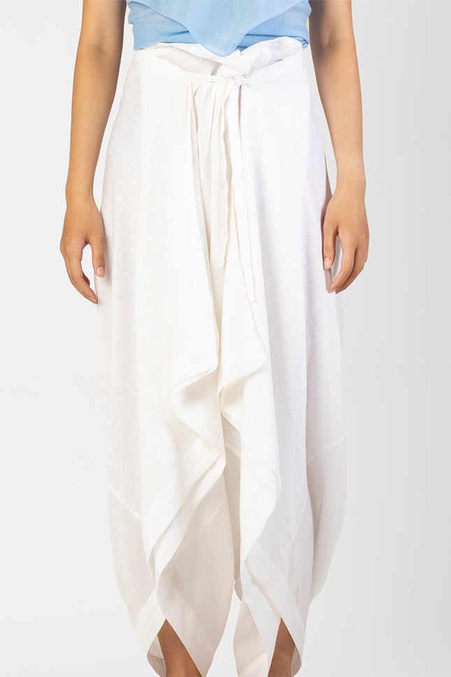 Wonton - Dual Fabric Draped Trousers