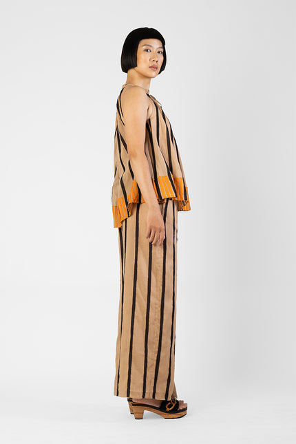 Luna - Stripe Applique Drawstring Long Pants