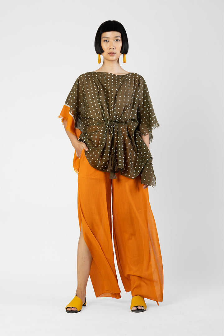 Kaja - Dots batik bordered tunic