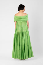 Lowry - Draped shoulder parachute dress