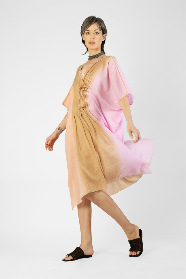 Lorraine - Front Pintuck Ombre Short Kaftan