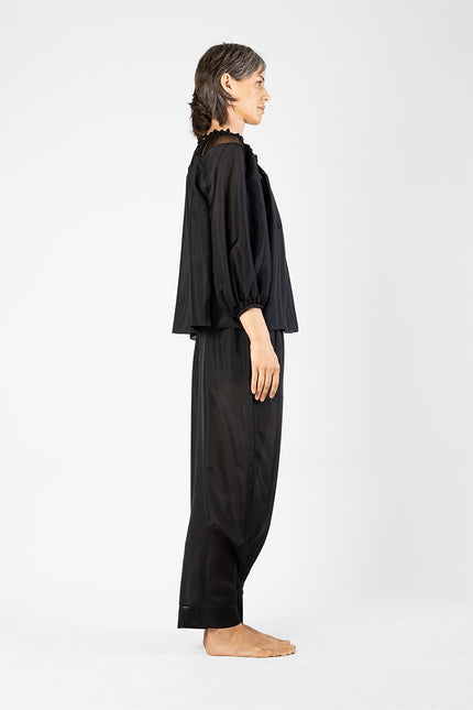 Kamala - Silk and Chifon Big Sleeves Top