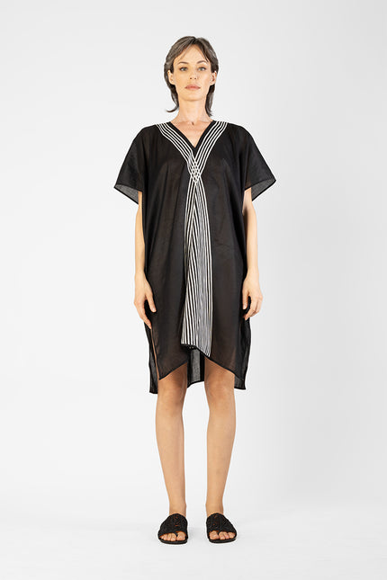 Kailey - Crossed Ribbon Short Kaftan