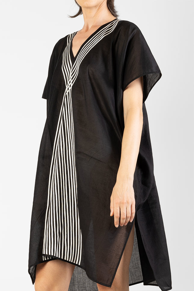Kailey - Crossed ribbon short kaftan