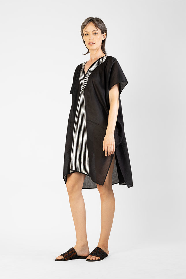 Kailey - Crossed ribbon short kaftan