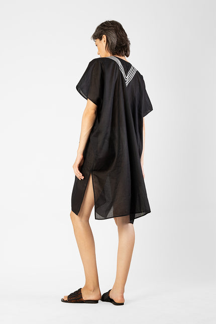 Kailey - Crossed Ribbon Short Kaftan