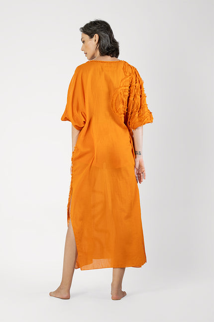 Halig - Kaftan with Appliqué Swirl