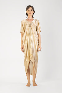 Celia - Classic silk kaftan with asymmetrical hem