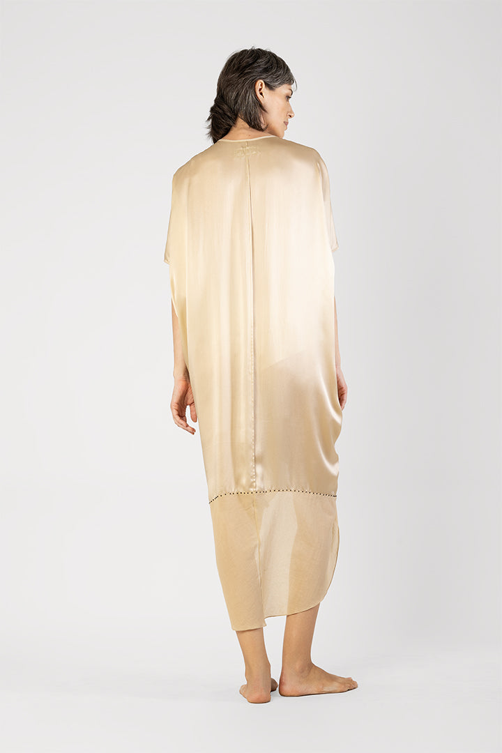 Celia is a classic shirt kaftan. Crafted from a premium soft crepe fabric,  with 3D embellishment is must have for everyday