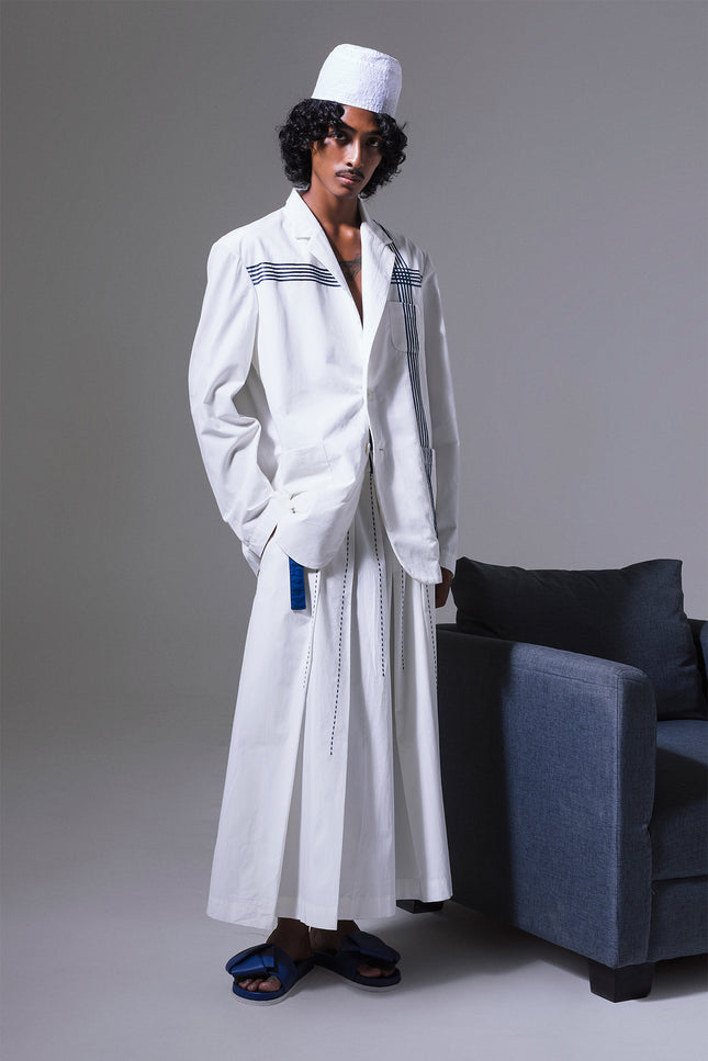 Martica - Contrast Ribbon Detail Oversized jacket