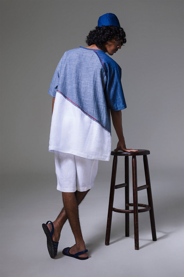 Vivaldi - Ribbon Detailed Origami Patchwork T-Shirt