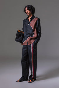 Mateo - Contrast face silhouette long sleeves shirt
