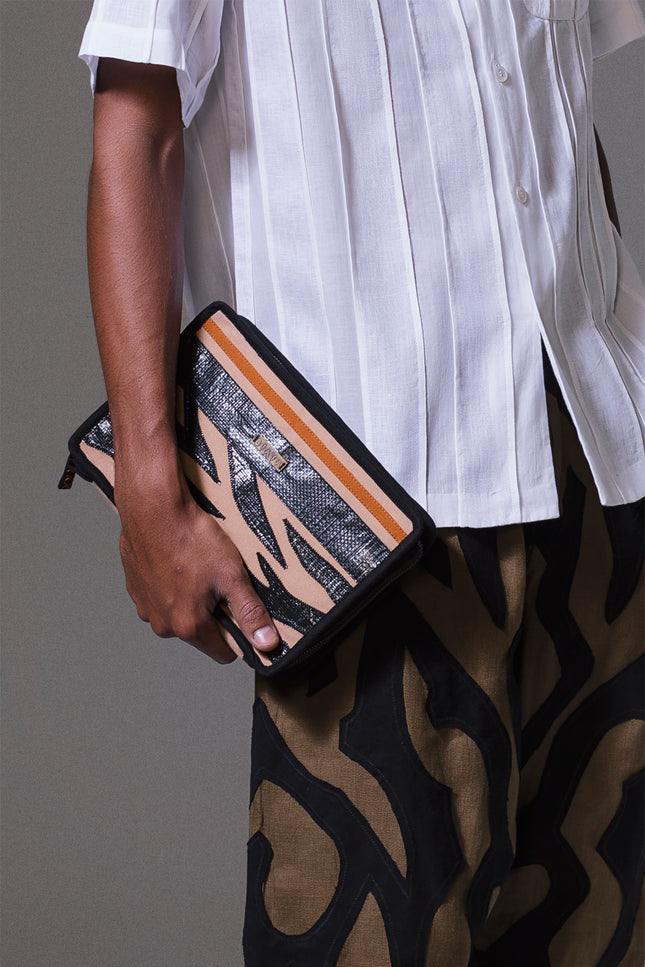 Maximo - Zebra Applique Clutch