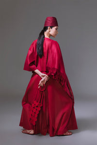 Dolly - Handmade fringed scarf outer