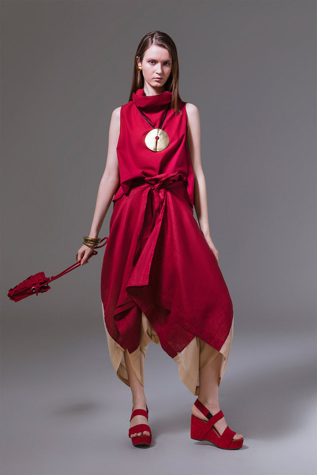 Masha - High Cowl Neck Top
