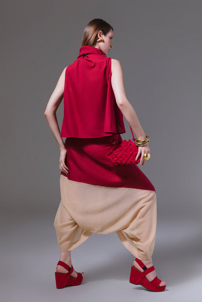 Masha - High Cowl Neck Top