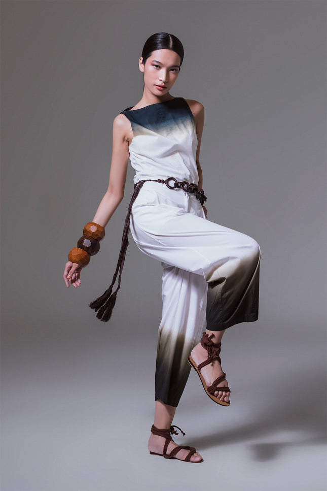 Mercutio - Hem Natural Dip Dyed BF Pants