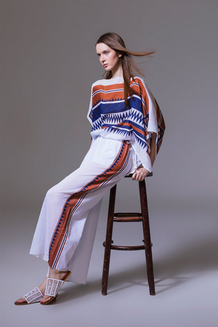 Leneta - African print square top with coullise