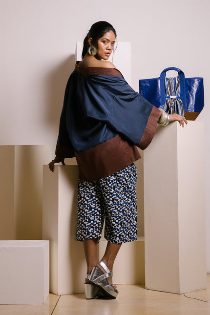Junko - Reversible Cotton and Silk Short Kimono