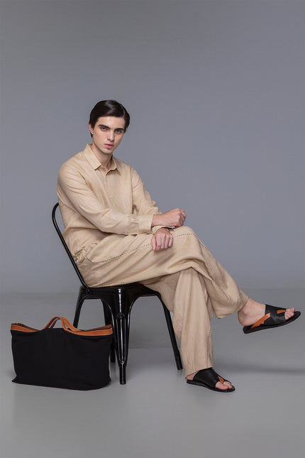 Calli - Classic linen long sleeve shirt