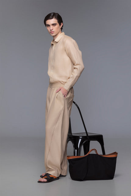 Calli - Classic linen long sleeve shirt