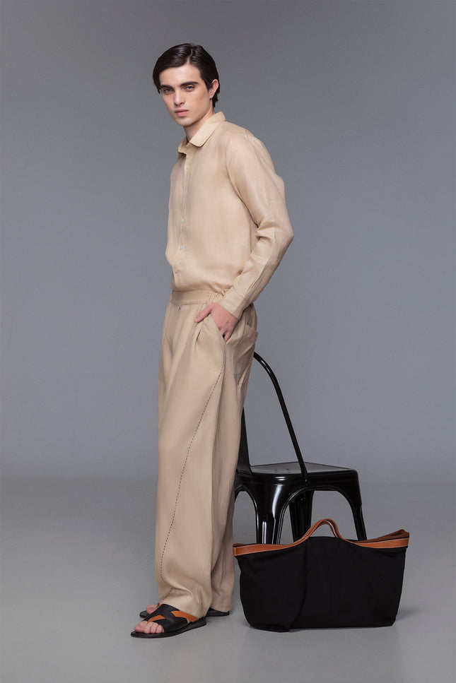 Calli - Classic Linen Long Sleeve Shirt