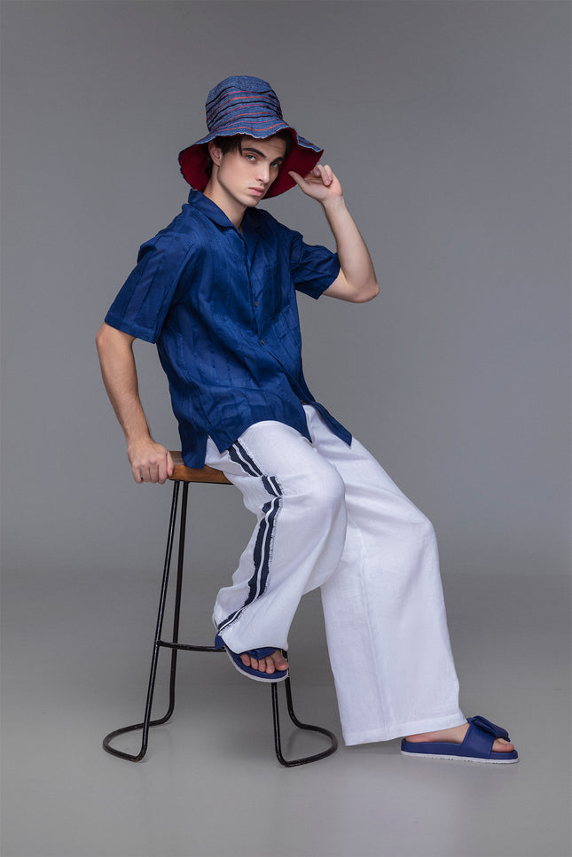 Lorn - Cotton and Linen Patchwork Camp Shirt