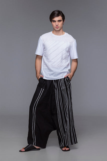 Miura - Combination Ribbon Applique and Handstitch Trousers