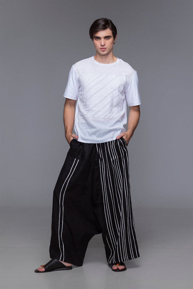 Miura - Combination Ribbon Applique and Handstitch Trousers