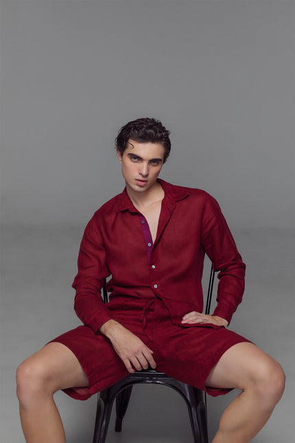 Calli - Classic Linen Long Sleeve Shirt