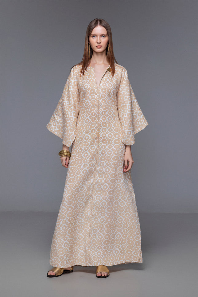 Naavah - Slit Kimono Sleeves Kaftan