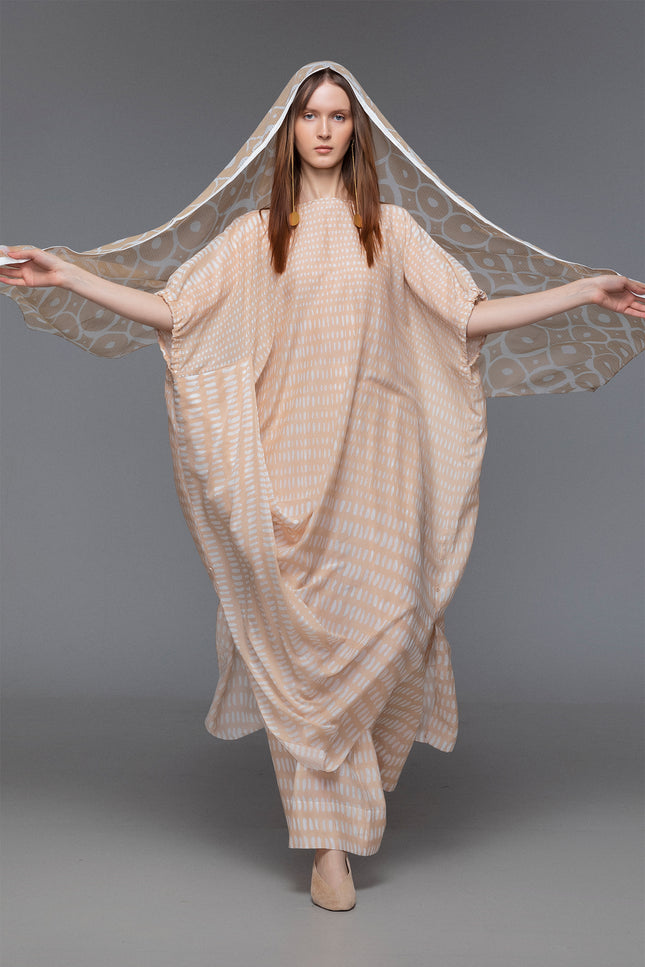 Moyra - Gradation Stone Side Draped Dress