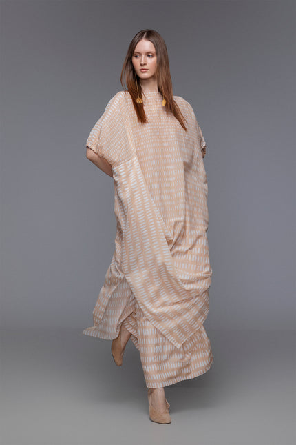 Moyra - Gradation Stone Side Draped Dress