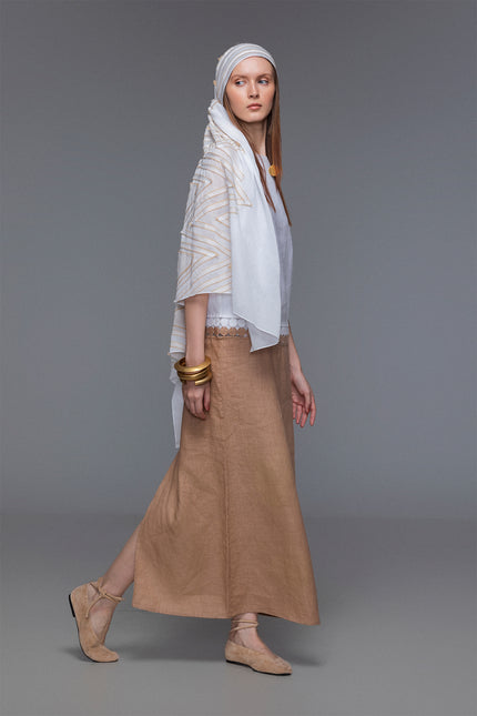 Mistie - Coin Applique Dual Color Shift Dress