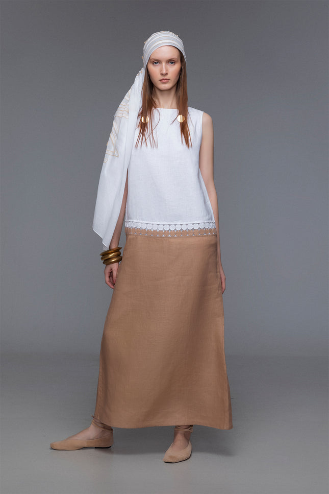 Mistie - Coin Applique Dual Color Shift Dress