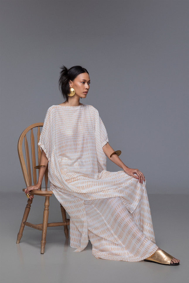 Moyra - Gradation Stone Side Draped Dress