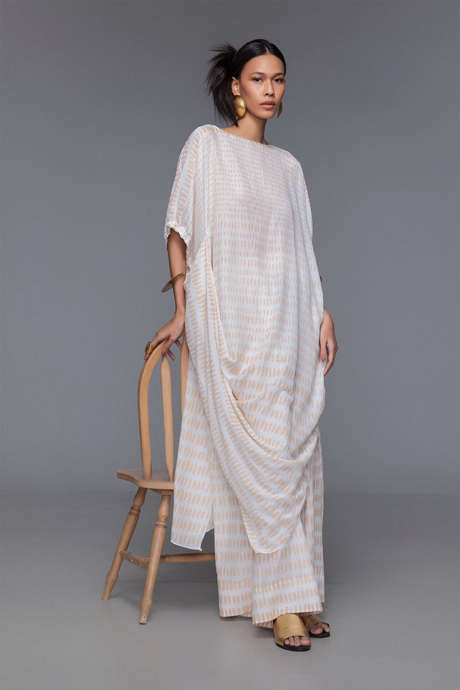 Moyra - Gradation Stone Side Draped Dress