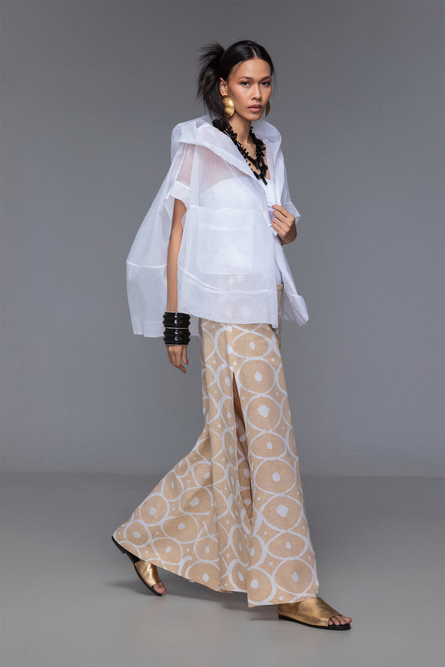 Nixie - Big Surya Print High Slit Wide Pants